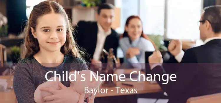 Child's Name Change Baylor - Texas