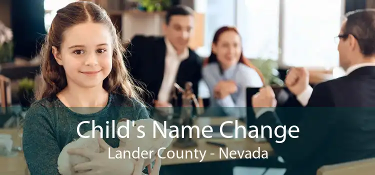 Child's Name Change Lander County - Nevada