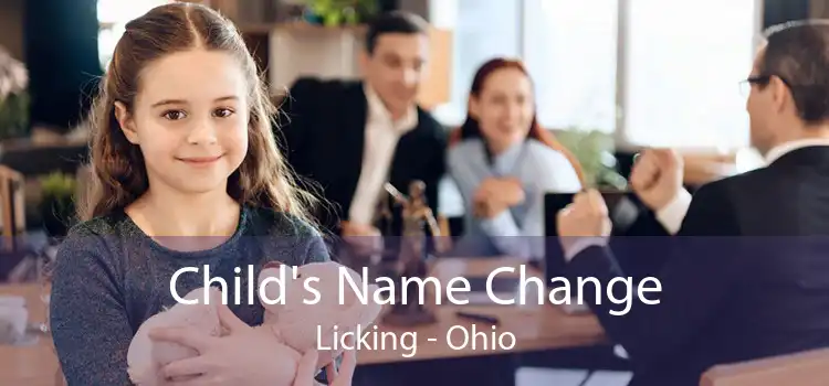 Child's Name Change Licking - Ohio