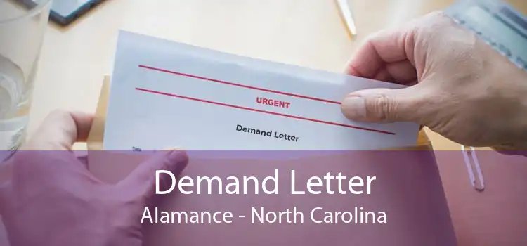 Demand Letter Alamance - North Carolina