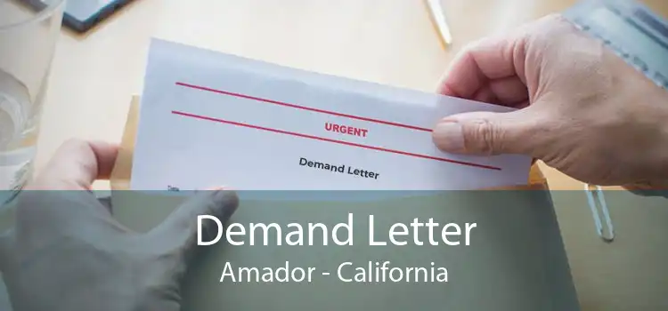 Demand Letter Amador - California