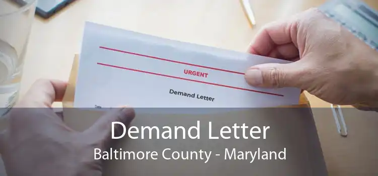 Demand Letter Baltimore County - Maryland