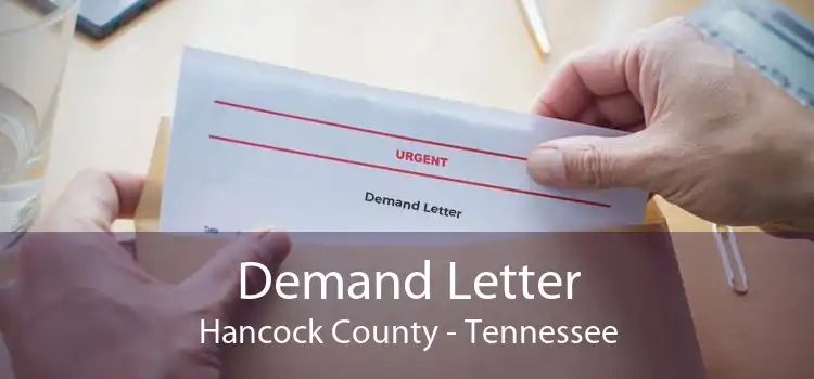 Demand Letter Hancock County - Tennessee