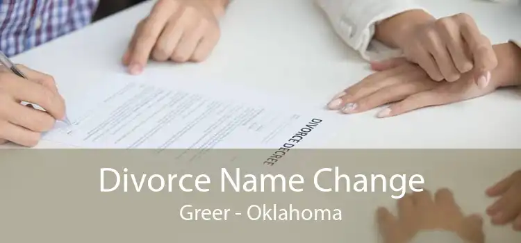 Divorce Name Change Greer - Oklahoma