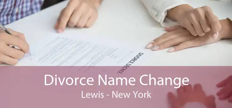 Divorce Name Change Lewis - New York