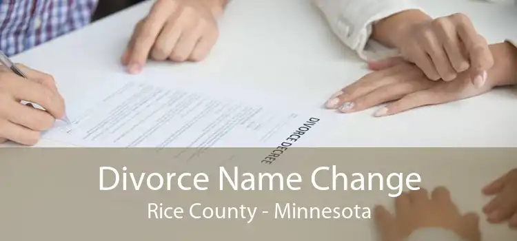 Divorce Name Change Rice County - Minnesota