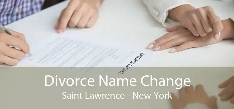 Divorce Name Change Saint Lawrence - New York