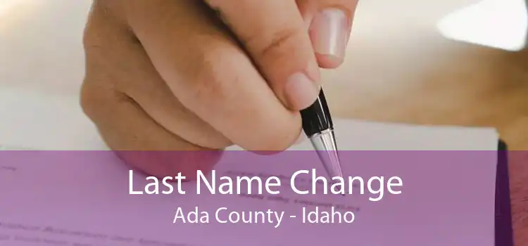 Last Name Change Ada County - Idaho