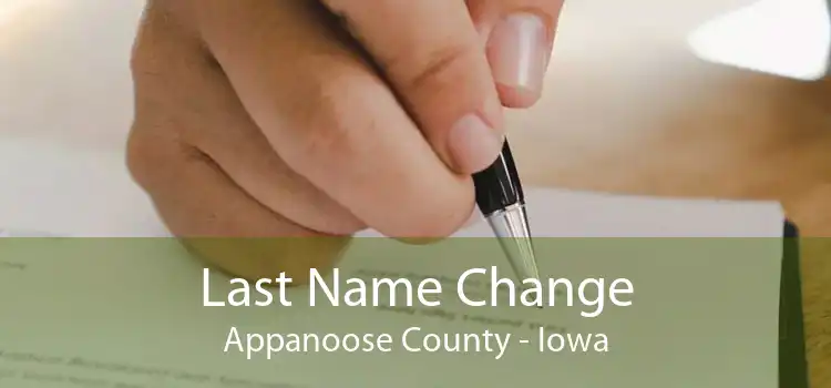 Last Name Change Appanoose County - Iowa