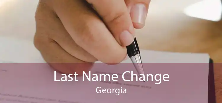 Last Name Change Georgia