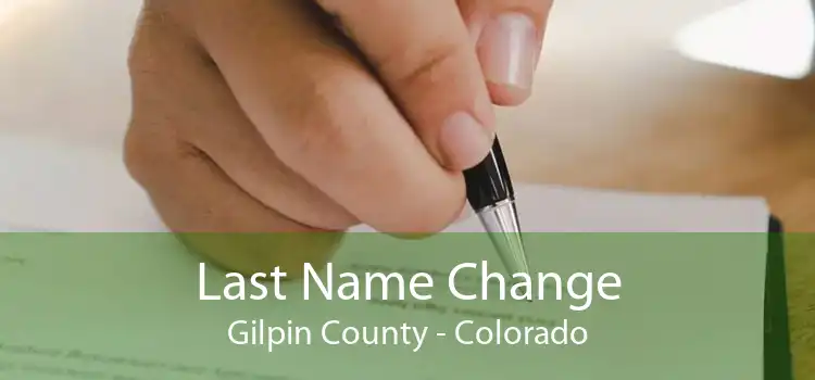 Last Name Change Gilpin County - Colorado