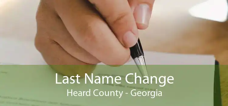 Last Name Change Heard County - Georgia