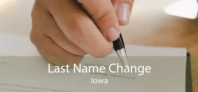 Last Name Change Iowa