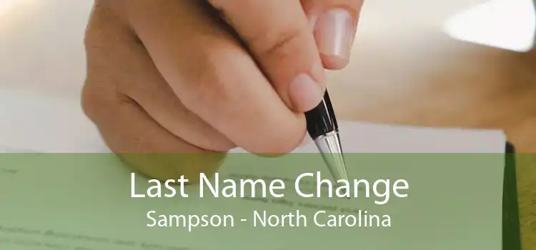 Last Name Change Sampson - North Carolina