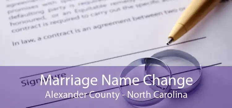 Marriage Name Change Alexander County - North Carolina