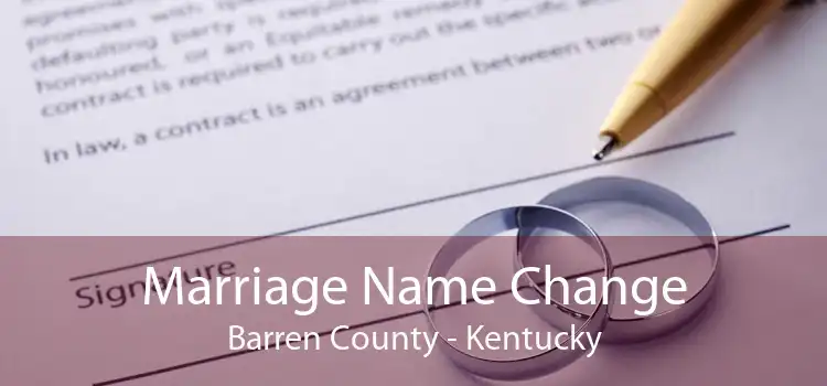 Marriage Name Change Barren County - Kentucky