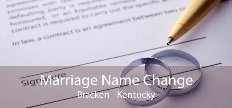 Marriage Name Change Bracken - Kentucky