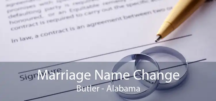 Marriage Name Change Butler - Alabama