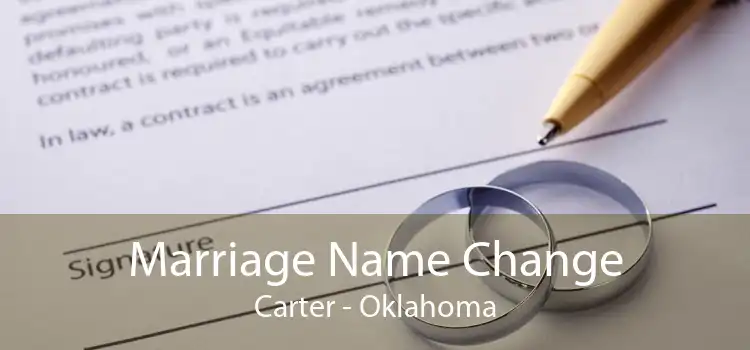 Marriage Name Change Carter - Oklahoma