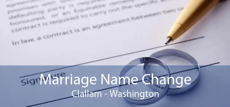 Marriage Name Change Clallam - Washington