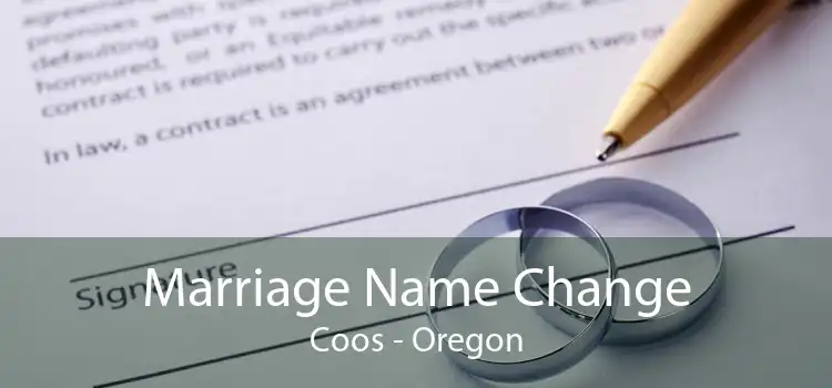 Marriage Name Change Coos - Oregon