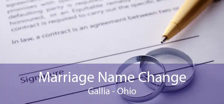 Marriage Name Change Gallia - Ohio