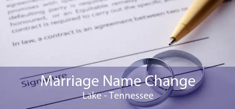 Marriage Name Change Lake - Tennessee