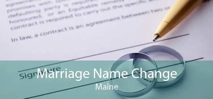 Marriage Name Change Maine