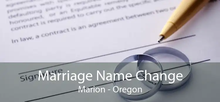 Marriage Name Change Marion - Oregon