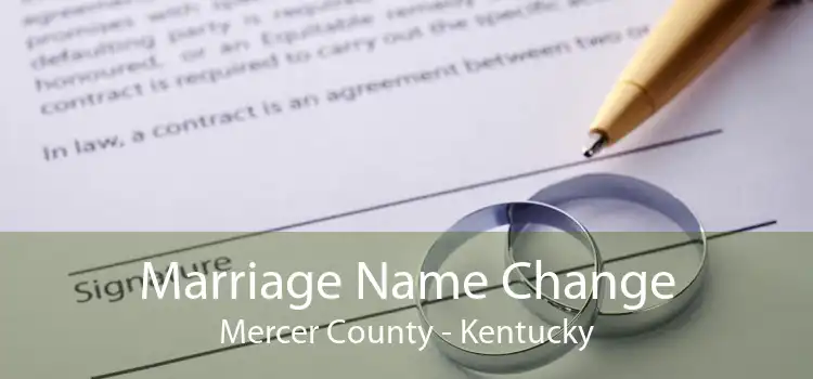 Marriage Name Change Mercer County - Kentucky