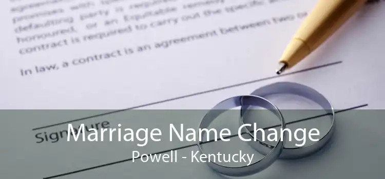 Marriage Name Change Powell - Kentucky