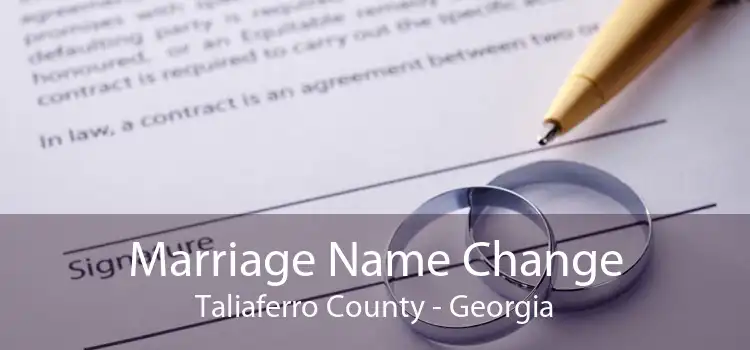 Marriage Name Change Taliaferro County - Georgia