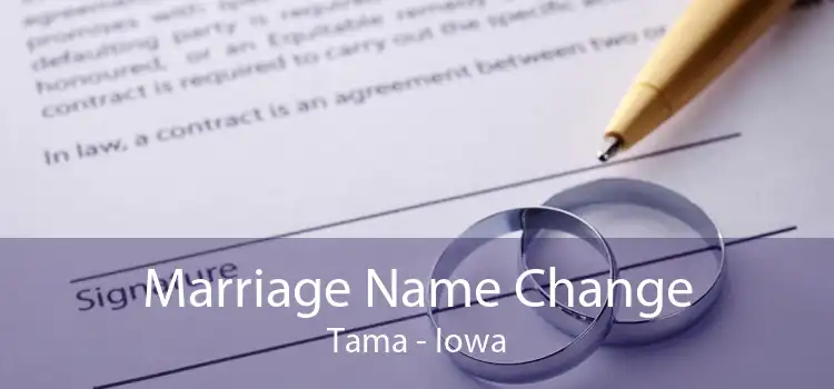 Marriage Name Change Tama - Iowa