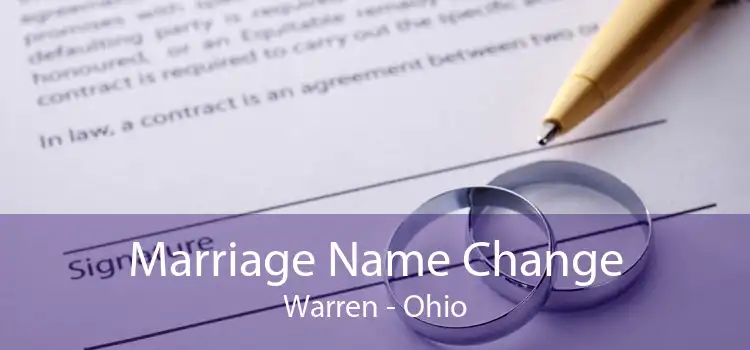 Marriage Name Change Warren - Ohio