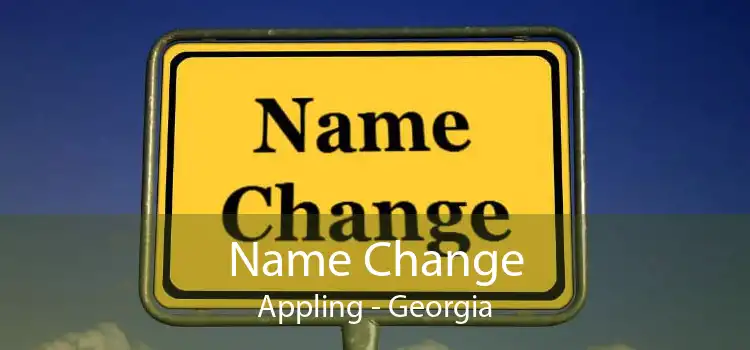 Name Change Appling - Georgia